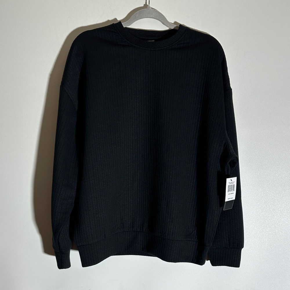 Elegant Black Crewneck Sweater for Men